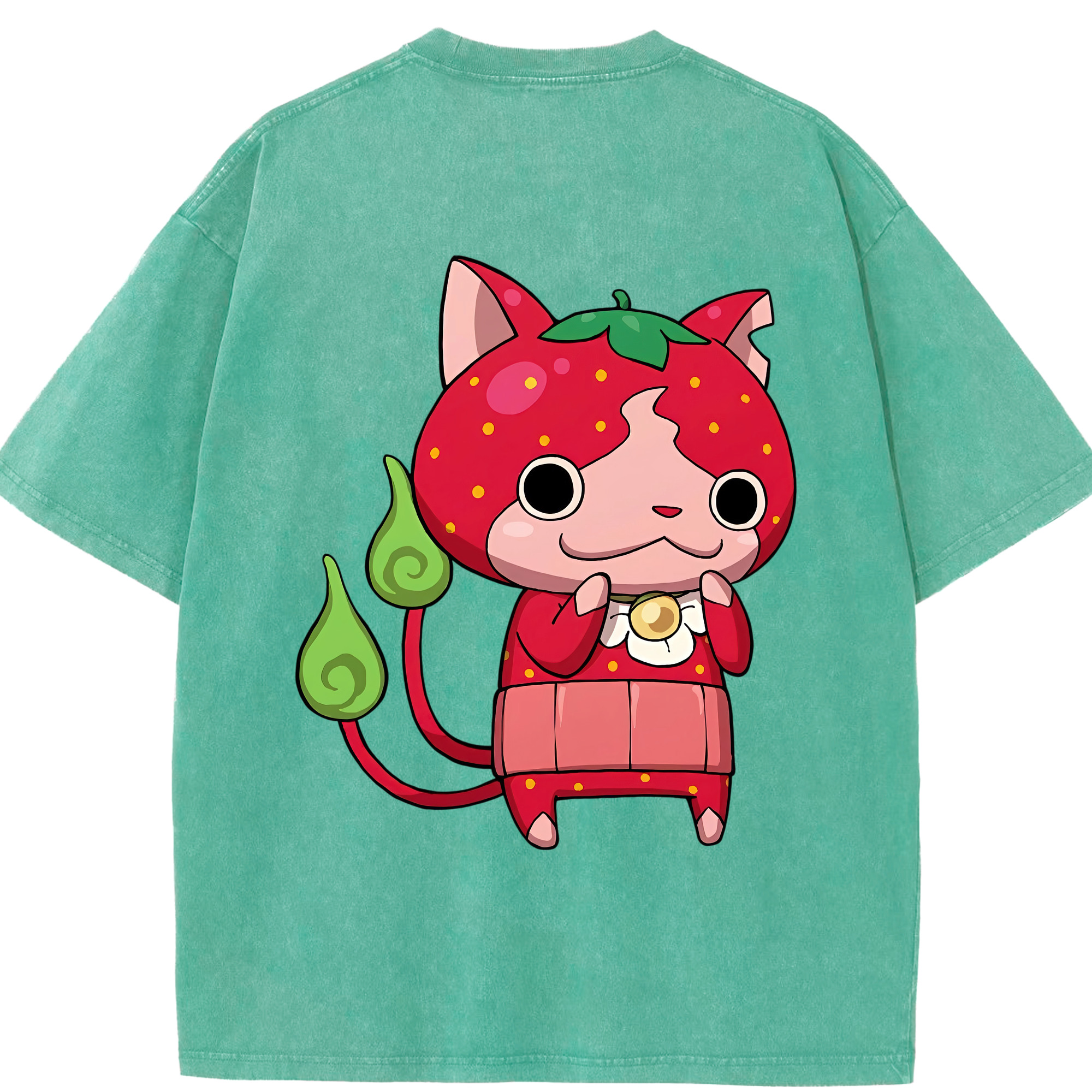 （画像用） 妖怪ウォッチ Yo-kai Watch 綿100% ヴィンテージ風 半袖Tシャツ（背面プリント）